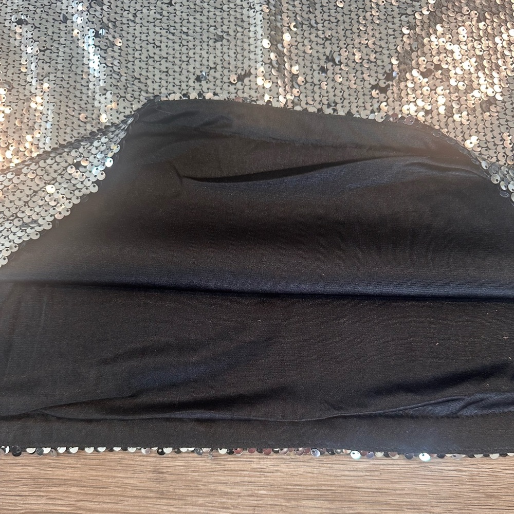 Allegra K Silver Sequin Mini Dress - Picture 3 of 8